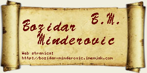 Božidar Minderović vizit kartica